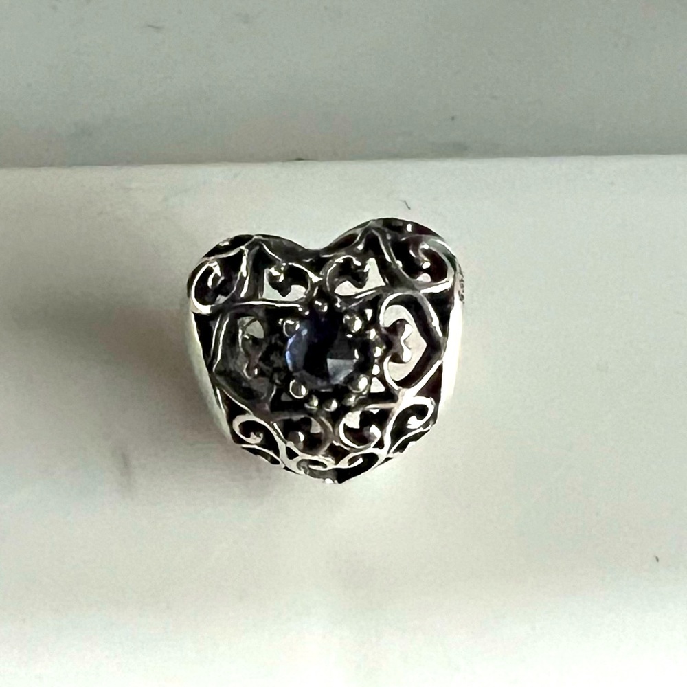 Pandora birthstone heart charm